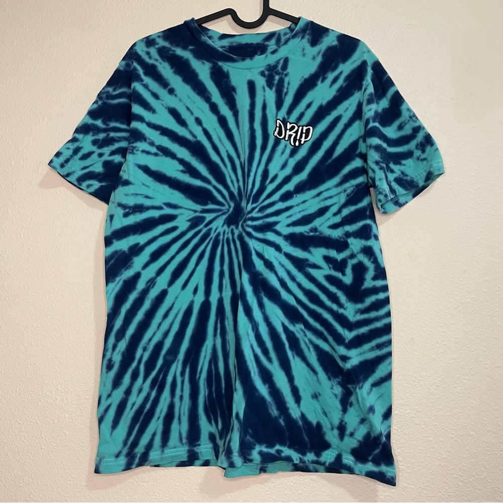 Eighty Eight- Drip, blue tye-die tee